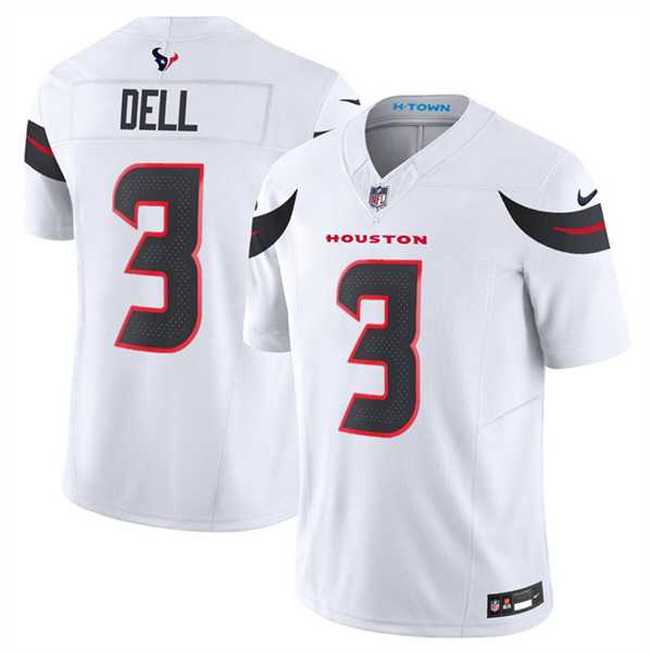 Men & Women & Youth Houston Texans #3 Tank Dell White 2024 Vapor F.U.S.E. Limited Stitched Jersey